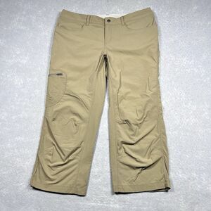 Patagonia Pants Womens Size 12 Beige Tech Nylon Hike Outdoors Stretch Pockets
